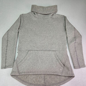 Smartwool Cozy Lodge Funnel Neck Pullover Womens M Wool Blend Gray SW017030